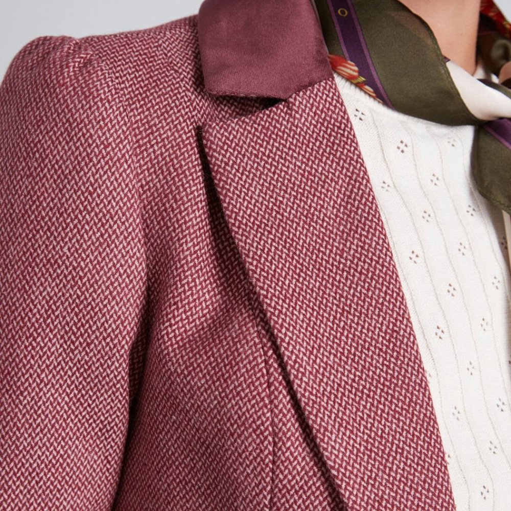 ModCloth Properly Polished Blazer Red Houndstooth - Picture 8 of 12